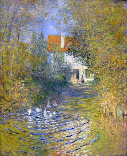 Monet-les-Oies-dans-le-ruisseau