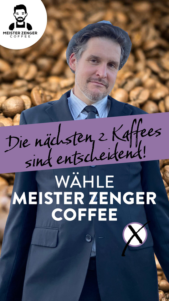 Meister Zenger Coffee Plakatwerbung