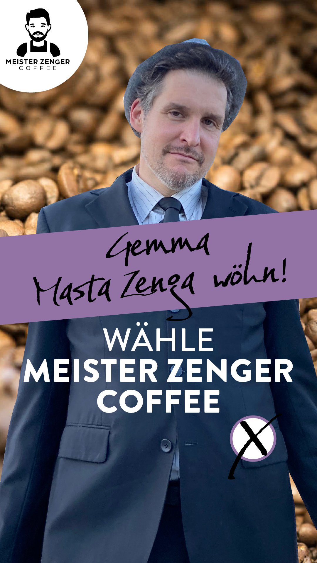 Meister Zenger Coffee Plakatwerbung