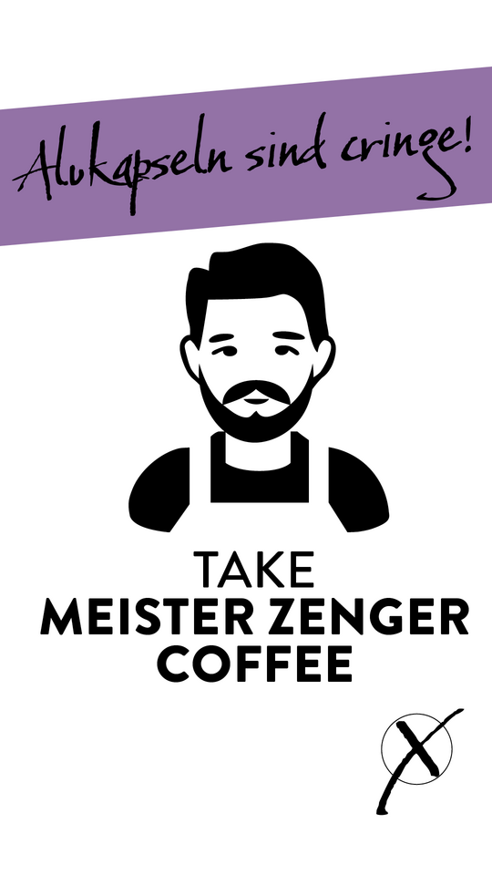 Meister Zenger Coffee Plakatwerbung