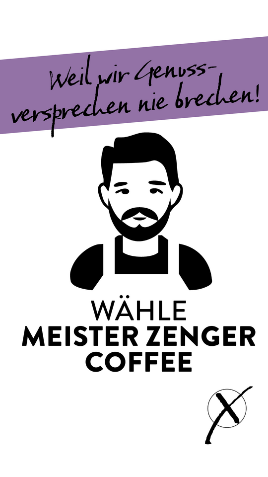 Meister Zenger Coffee Plakatwerbung