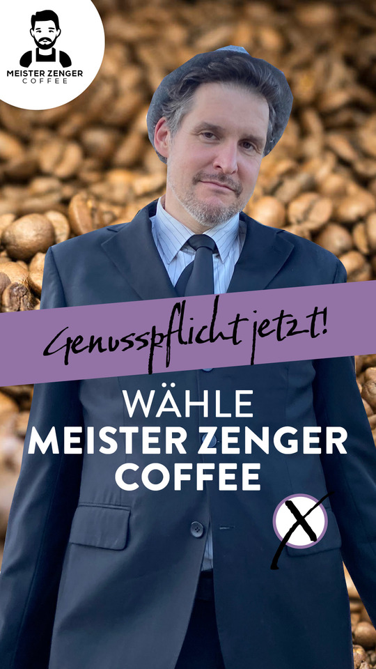Meister Zenger Coffee Plakatwerbung