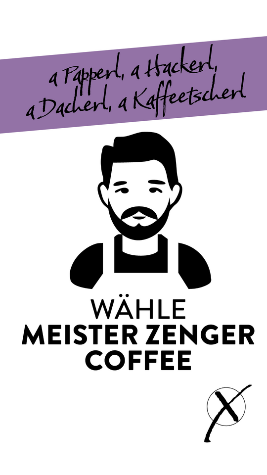 Meister Zenger Coffee Plakatwerbung