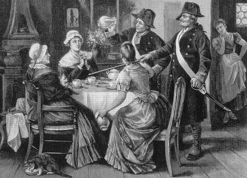 historisches Bild eines Kaffeeschnüfflers