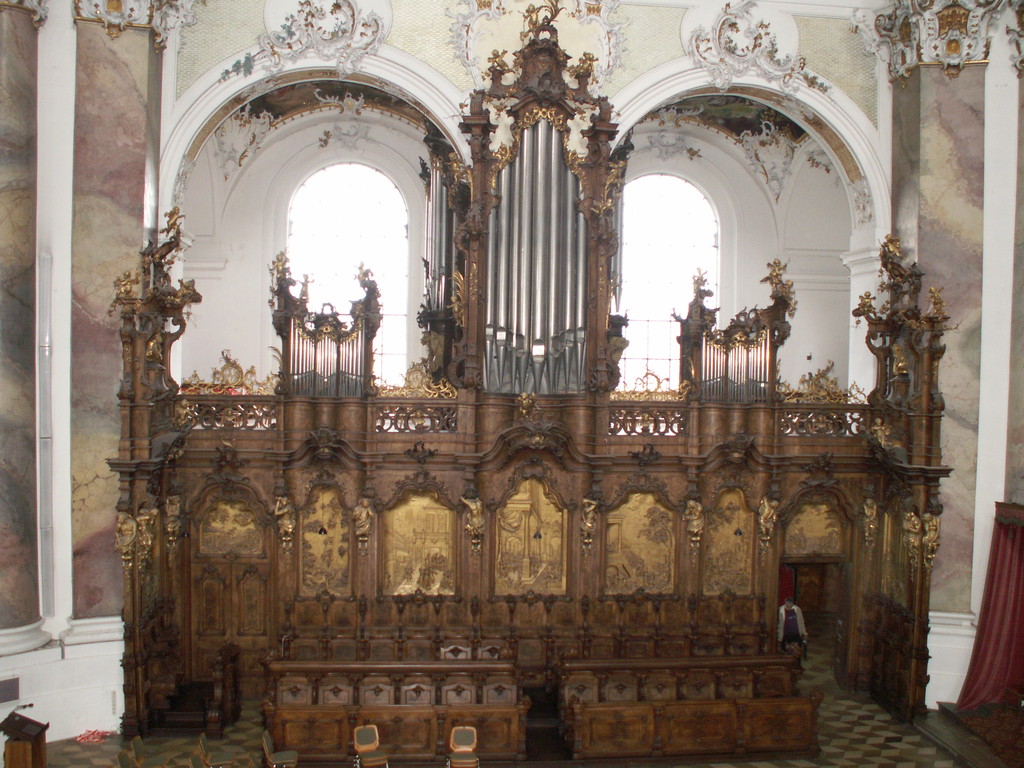 Blick auf den Prospekt der Riepp-Orgel