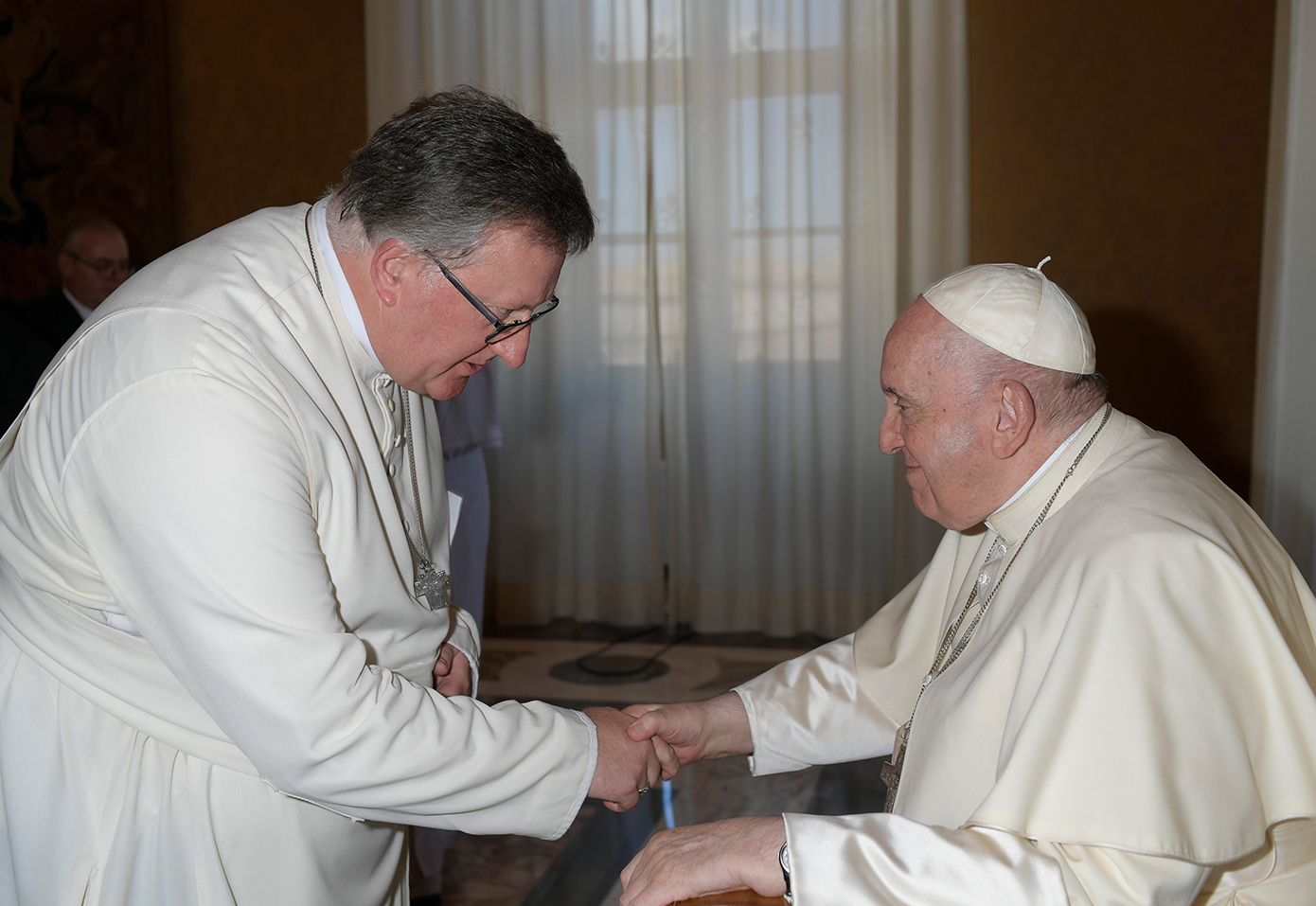 Papst empfängt Hamborner Abt Albert Dölken und Delegation der Prämonstratenser bei Privataudienz