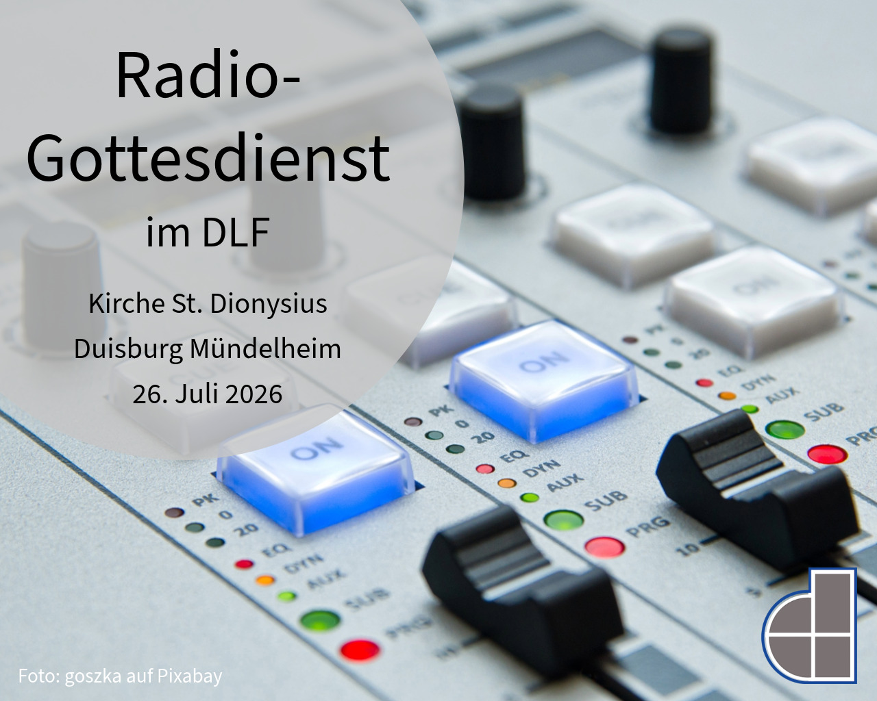 Radiogottesdienst aus St. Dionysius im Deutschlandfunk