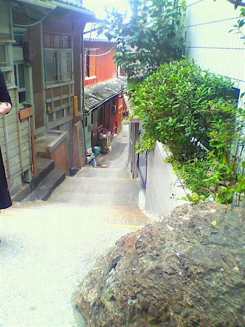 保戸島の町並みはこのように入り組んだ「路地」でつながっています