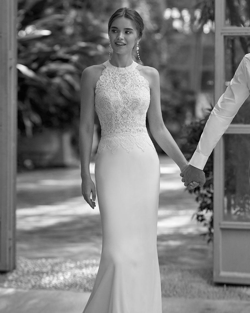 Günstiges sexy Brautkleid Lucia von Alma Novia im Meerjungfrauen-Stil