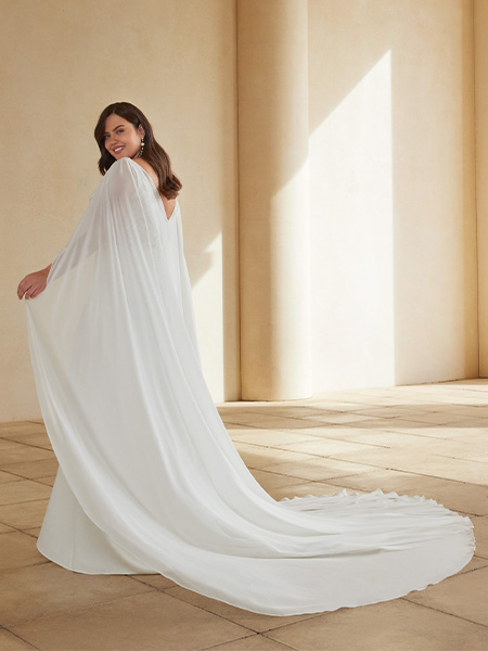 Preisreduziertes Plussize Brautkleid Martha Blanc Größe 48