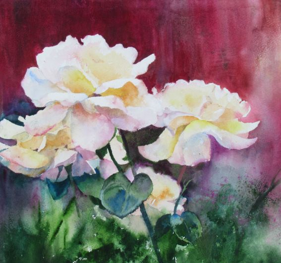 Schöner als Salomos Seide. Aquarell von Gabriele Koenigs (2025). Als Original und als Kunstkarte erhältlich