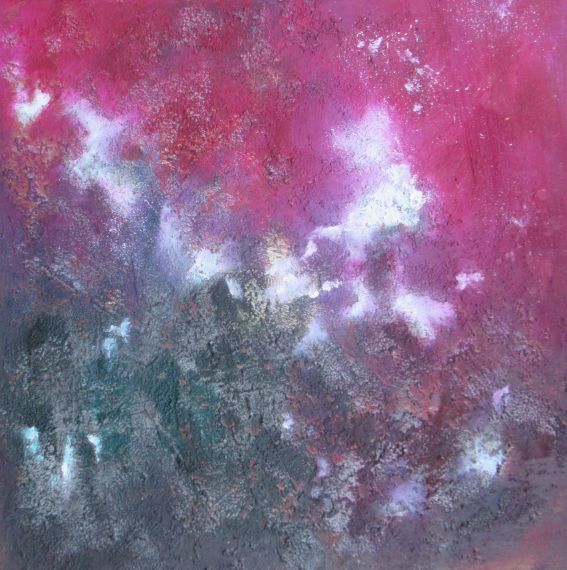 Ewiges Licht: Du findest uns. Ölgemälde auf Leinwand von Gabriele Koenigs (2025). 40 cm x 40 cm. Als Original erhältlich