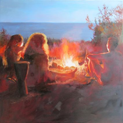 We shall overcome. Ölgemälde auf Leinwand von Gabriele Koenigs (2026). 70 cm x 70 cm. Als Original erhältlich