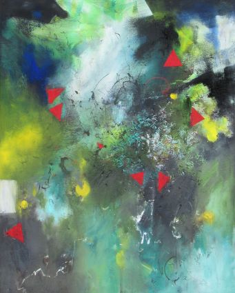 Ohne Titel. Ölgemälde auf Leinwand von Gabriele Koenigs (2026). 40 cm x 50 cm. Als Original erhältlich