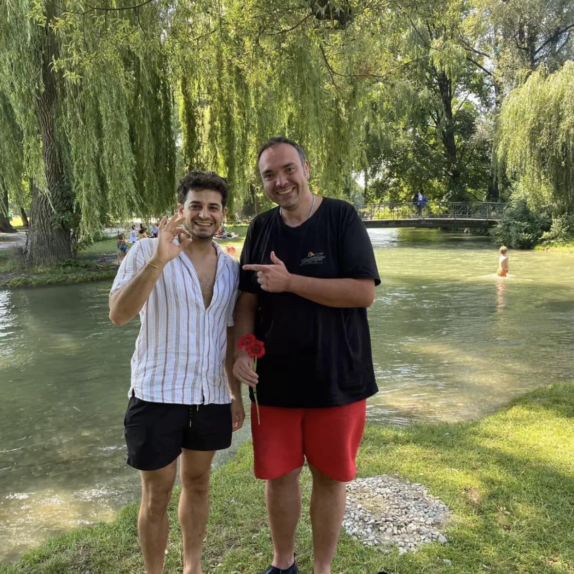 Verlorener Silberring in der Isar