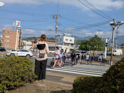 令和７年　９月１０日　登校指導・あいさつの花を咲かそう活動