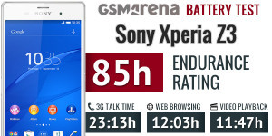 Xperia Z3 battery rating