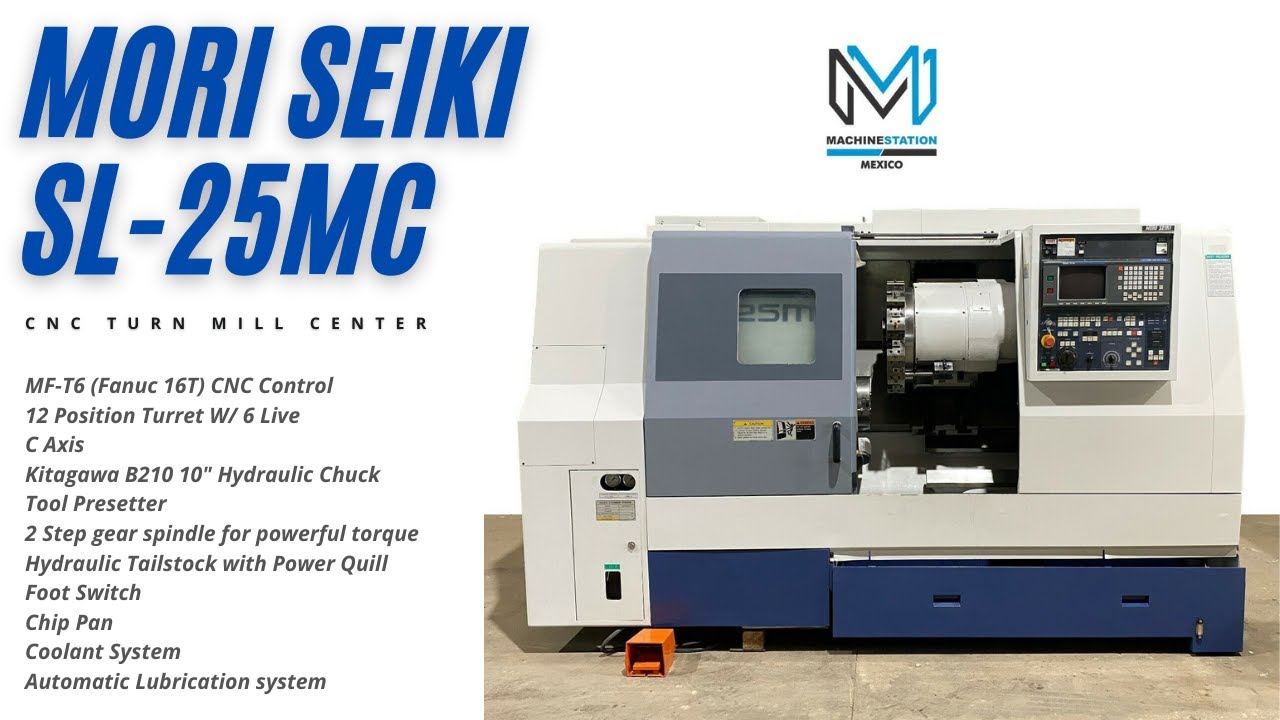 Mori Seiki SL-25 3- Achsen Drehmaschine mit Gegenspitz und 2 und 3 Backenfutter