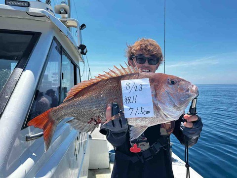 8月23日　マダイ71.5cm