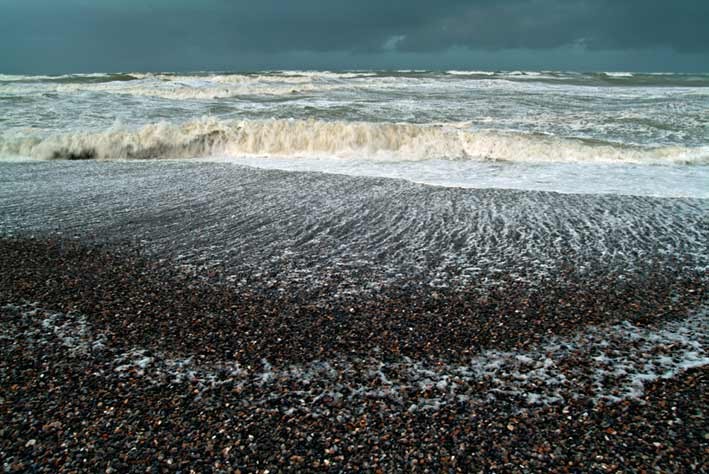 Coup de vent en hiver en Baie de Somme