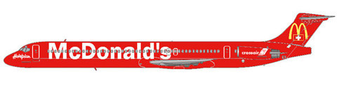 Crossair mit Werbung auf dem Rumpf/Courtesy: md80design
