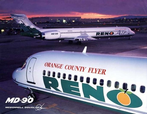 Reno Air waren der zweite US-Betreiber von leisen MD-90/Courtesy: McDonnell Douglas