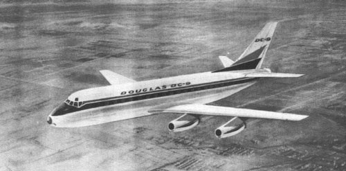 DC-9-Konzept mit vier Triebwerken/Courtesy: Douglas Aircraft