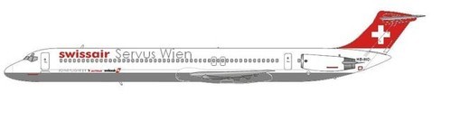 Swissair MD-81, gemeinsamer Shuttledienst zwischen Zürich und Wien/Courtesy: md80design