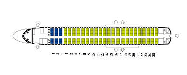 Sitzplan der MD-87/Courtesy: SAS