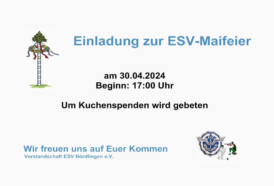 Einladung ESV-Maifeier