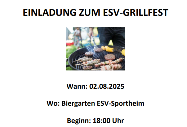 Einladung Grillfest