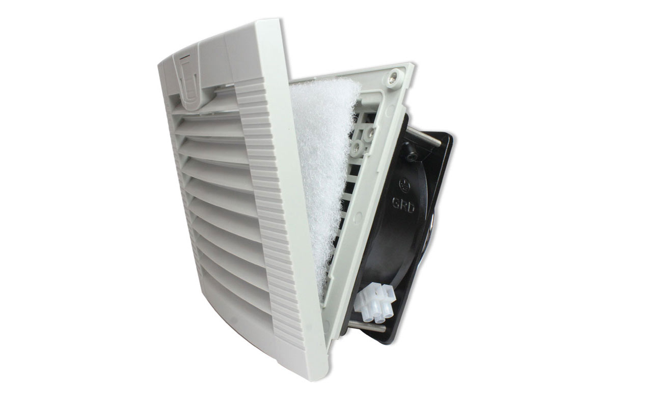 Lüfter mit Austrittsfilter, vorbestückt - Lüfter und Ventilatoren für  elektronische Kühlung
