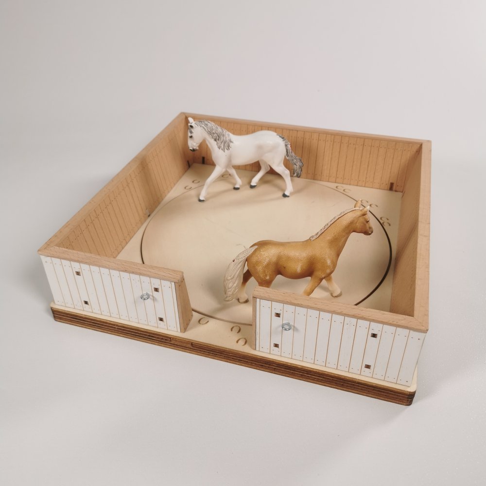 Spielszene Longierzirkel aus Holz – passend für Schleich® Pferde