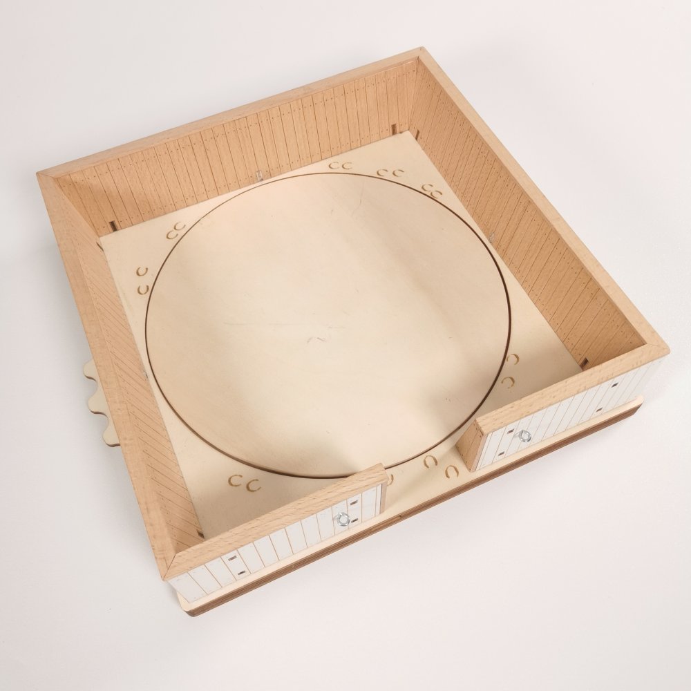 Draufsicht Longierzirkel aus Holz – passend für Schleich® Pferde