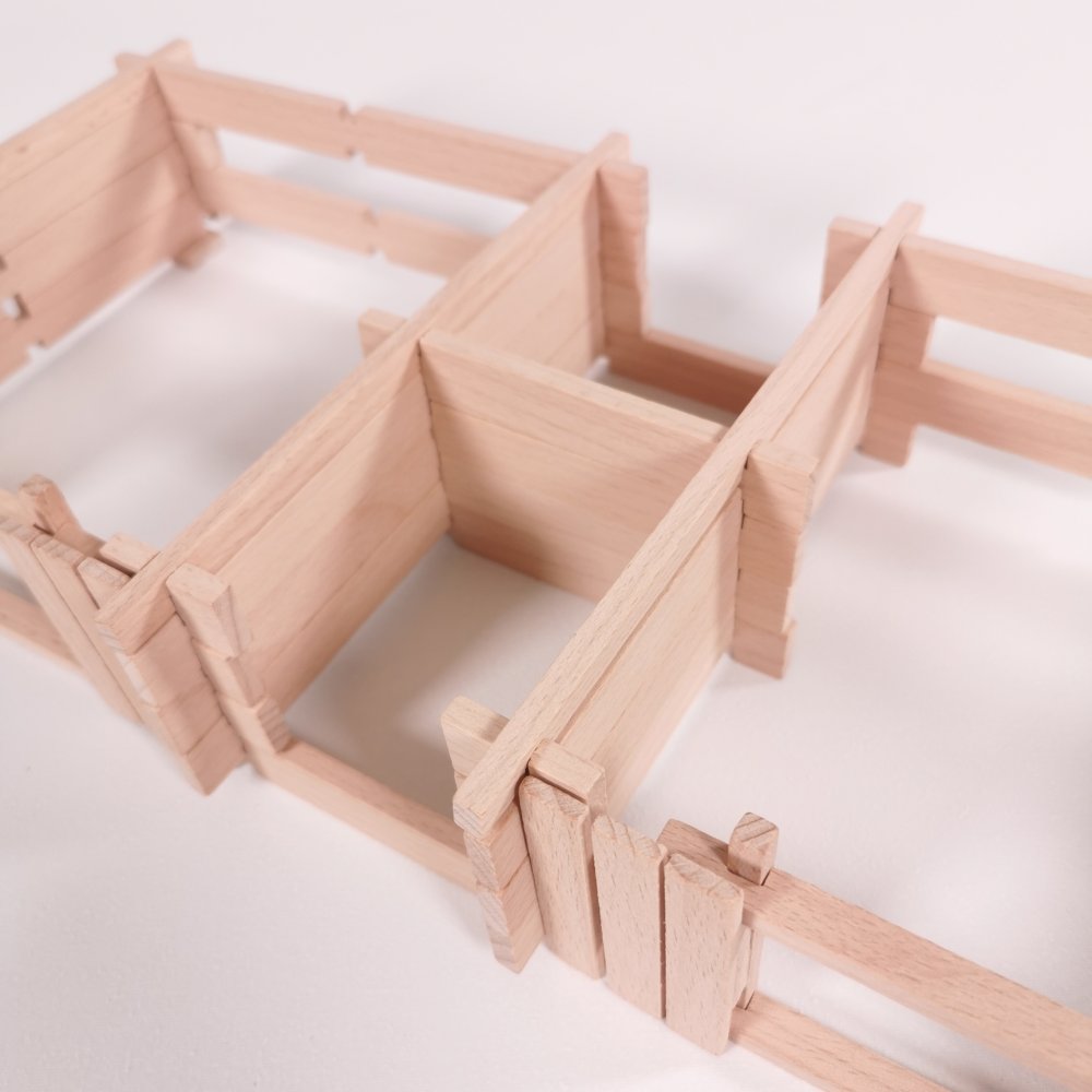 Draufsicht Pferdebox Bausatz aus Holz – passend für Schleich® Pferde