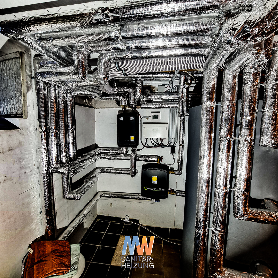 Heizungsinstallation,  Systemregelung, Solarthermie-Anlage, Pufferspeicher, Paradigma, Ritter Energie 