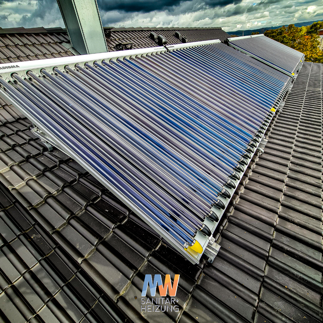 Solarthermmie-Anlage , 4 mal Vakuumröhrenkollektor, Paradigma, Ritter Energie 