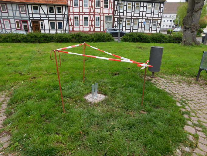Platz wird vom Bauamt eingenordet