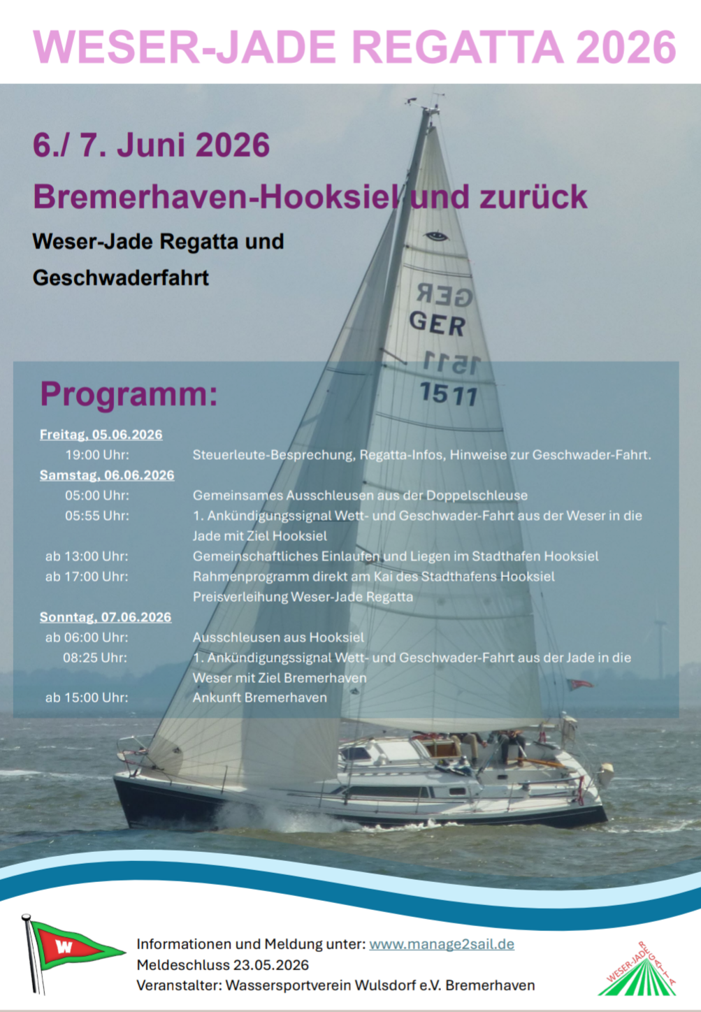 Jetzt melden: Weser-Jade Regatta