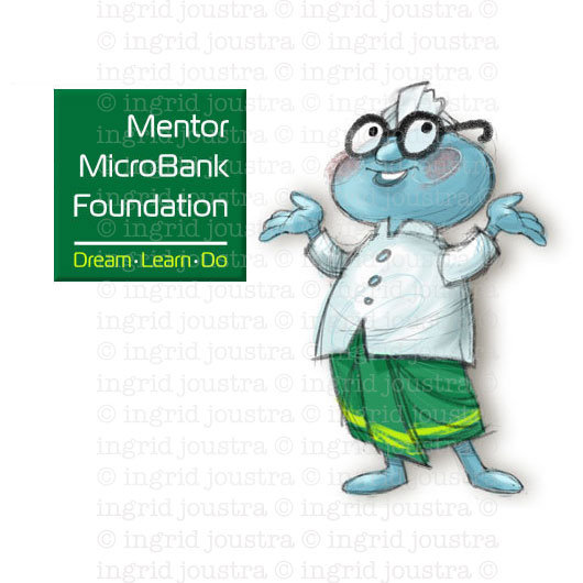 Mini Mentor: mascotte voor microkrediet bank | Bali