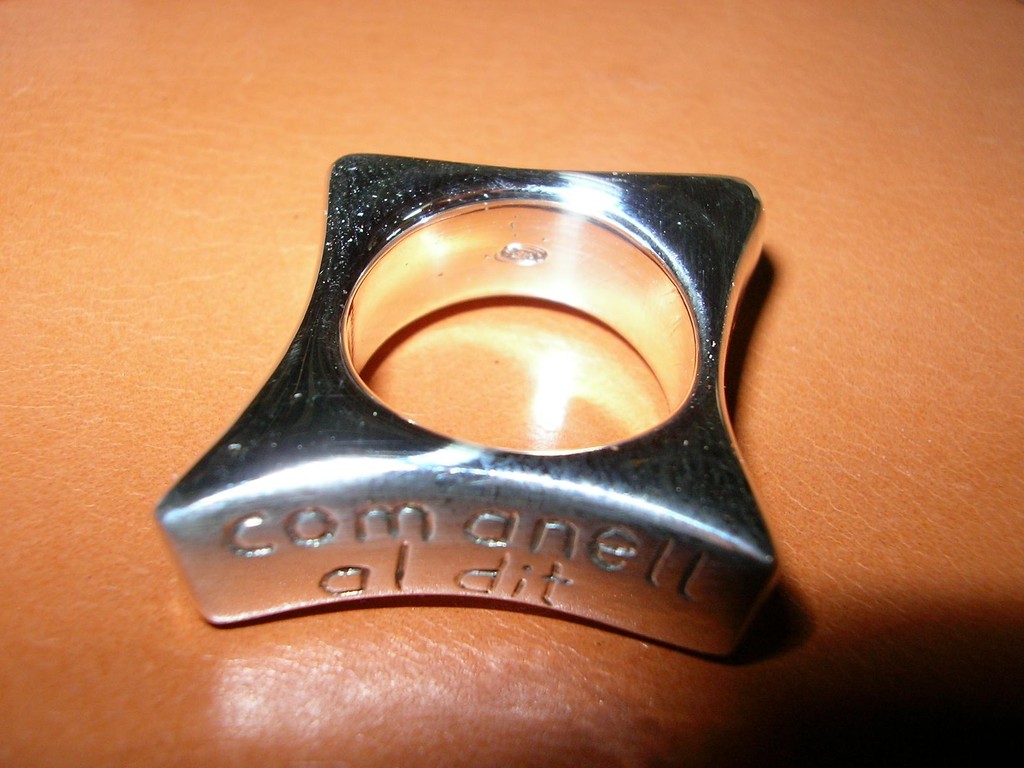 Anell plata (com anell al dit)