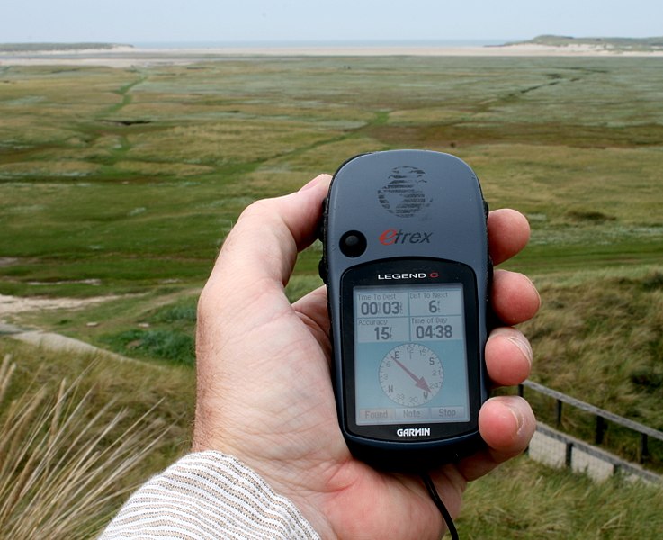 Met het GPS toestel op pad