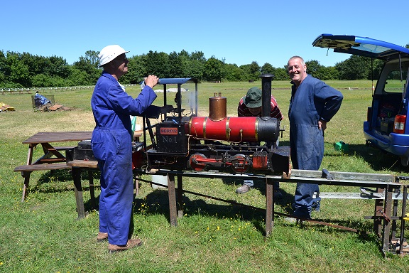 Evergreens Miniature Railway's new home saw the first steam test taken by a 7 1/4" loco.  Happy to say 'Bertie' passed the test.