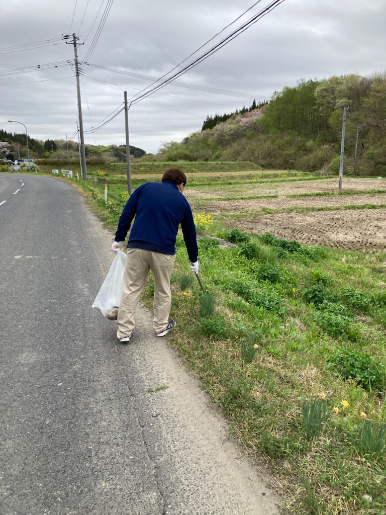 高森道路清掃開始。