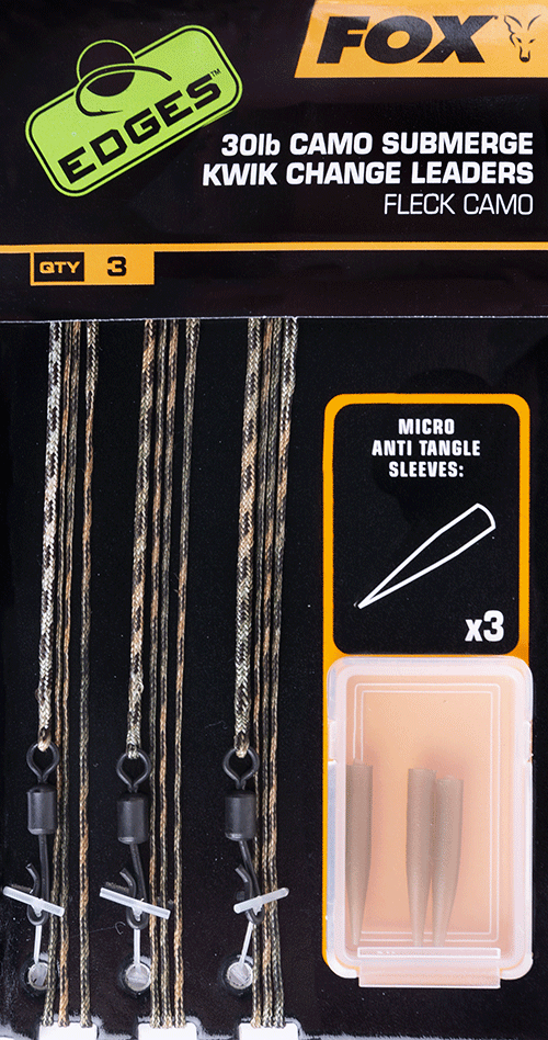 Fox Edges Trans Khaki Tubing Leadclip Rigs Kwik Change Kit 750mm Wirbel Clips