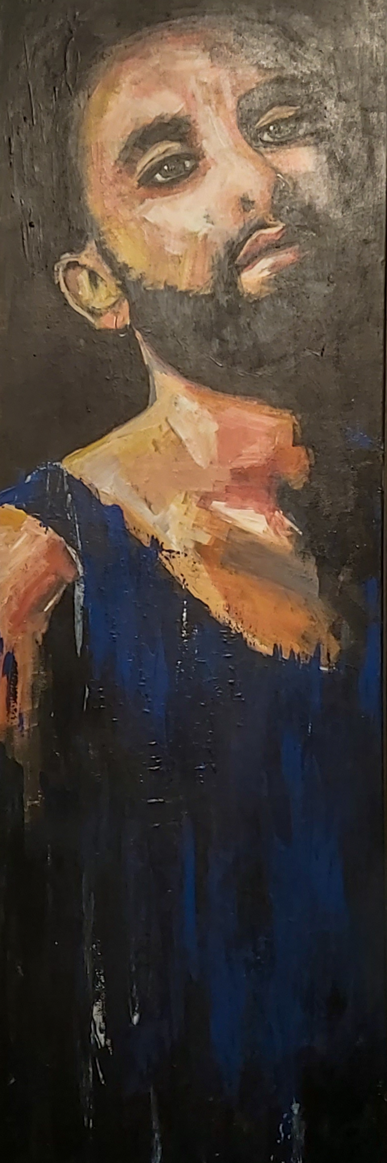 Nr. 54 / CHRISTIANE GOLLATZ / "Tom N.", Acryl auf Leinwand, 40x120cm, 350,-€