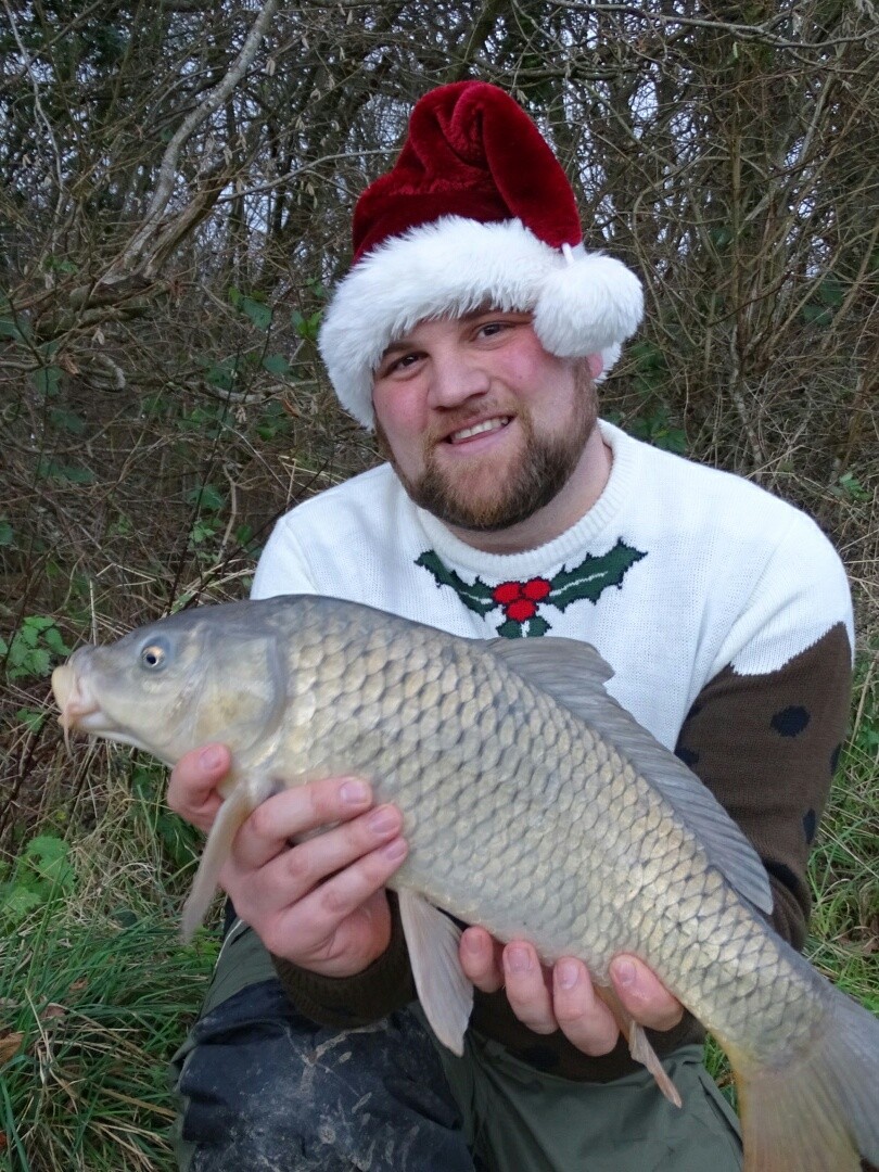 Steve caught this carp, among others, using bread on the surface during the Christmas period, along with many more perch on legered prawns