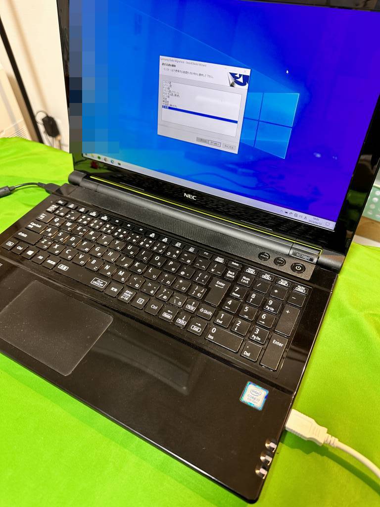 NEC社製ノートパソコン PC-NS700JAB-KS の動作が遅いとのこと、SSD換装
