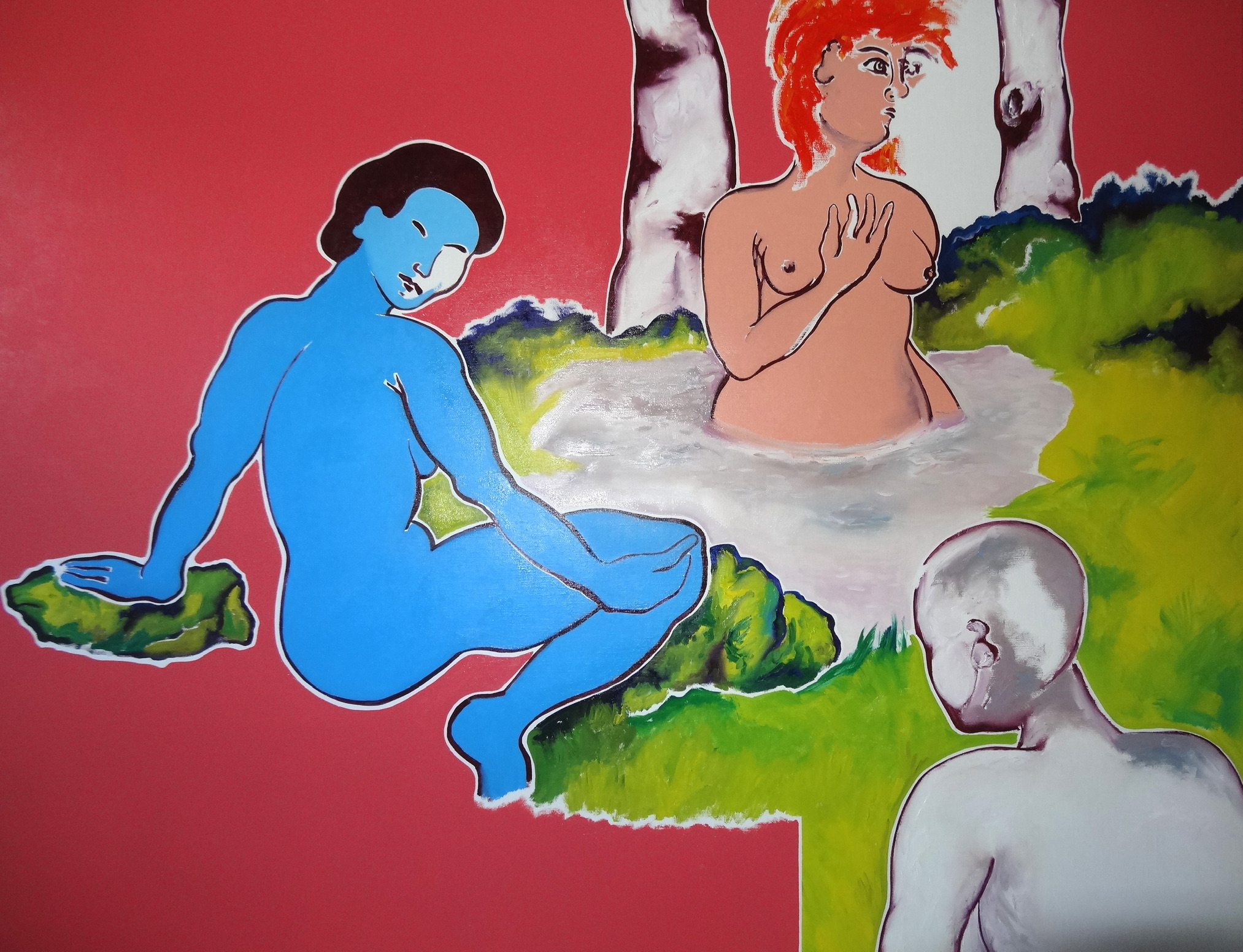 Baigneuses 2014 Huile sur toile 160x 130cm