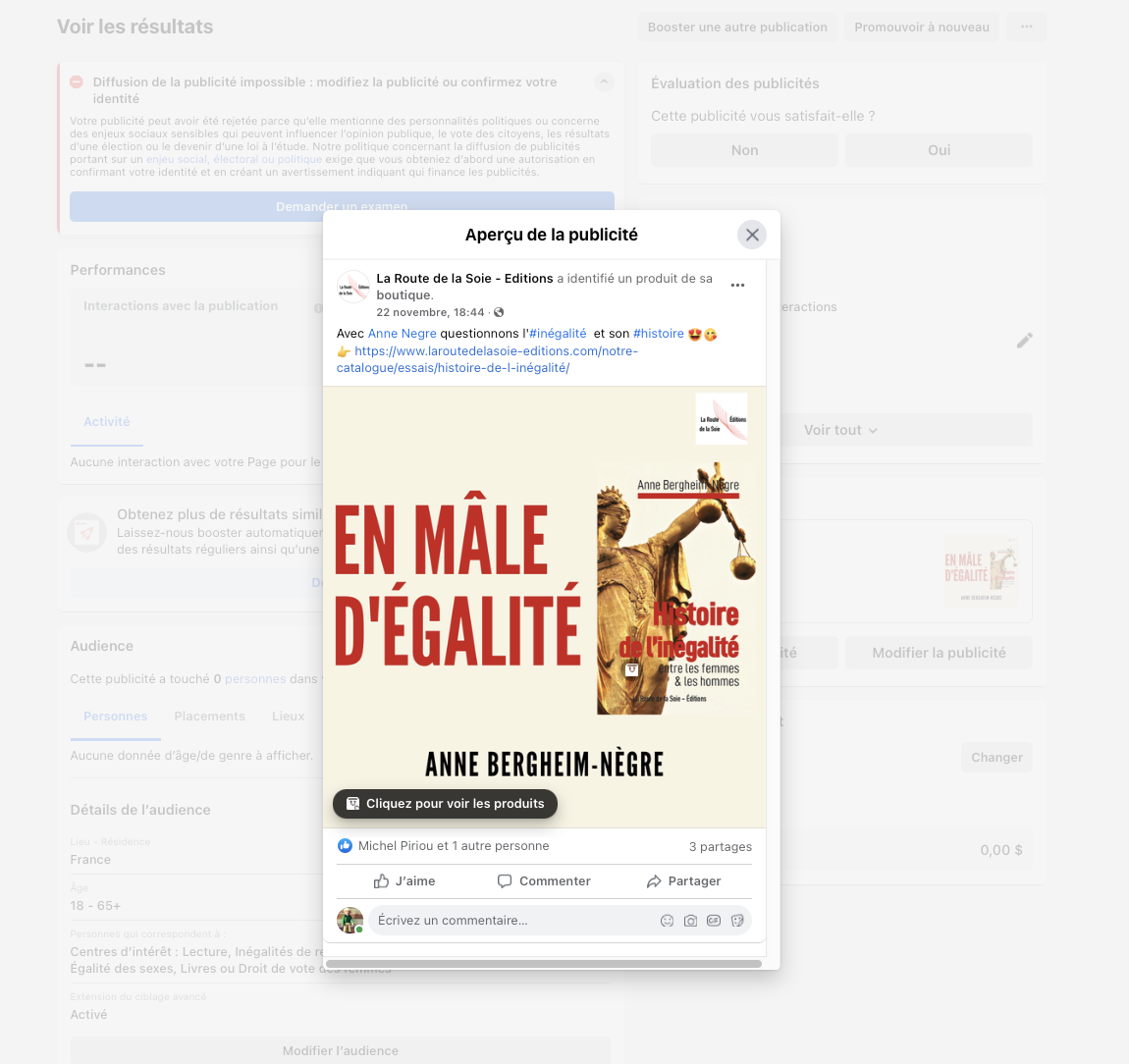 L'algorithme de Facebook contre l'égalité ou pour les inégalités ?